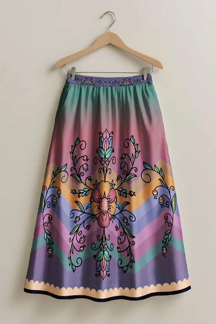 Rust & Ember Flower Song Skirt