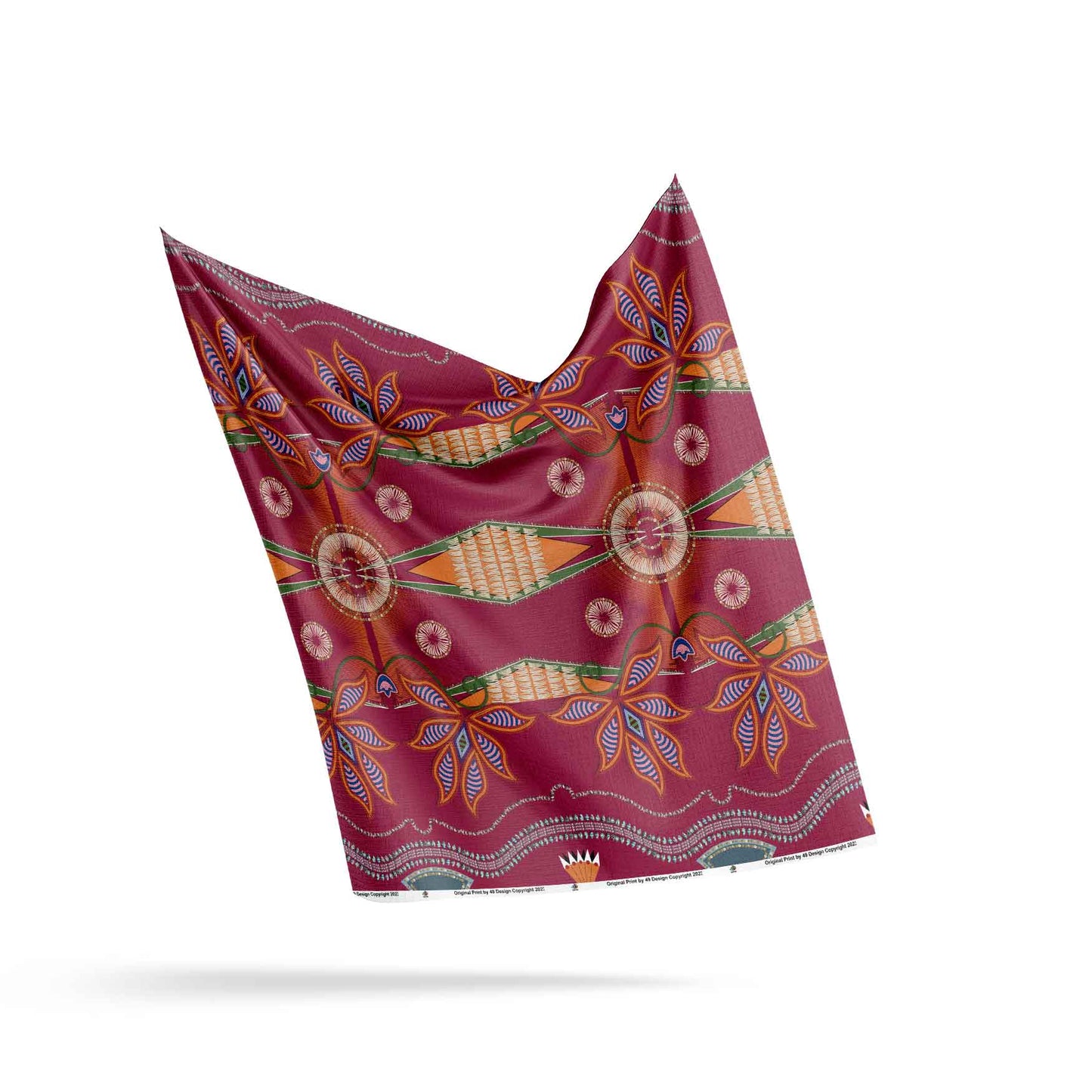 Sacred Plains Maroon Fabric