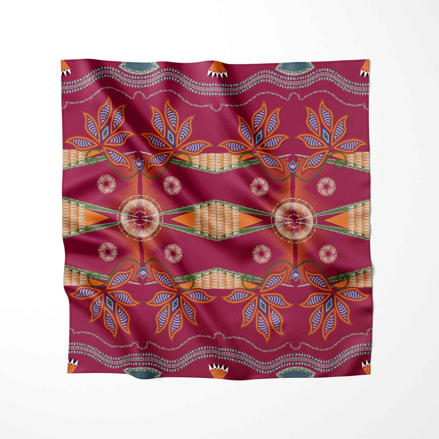 Sacred Plains Maroon Fabric