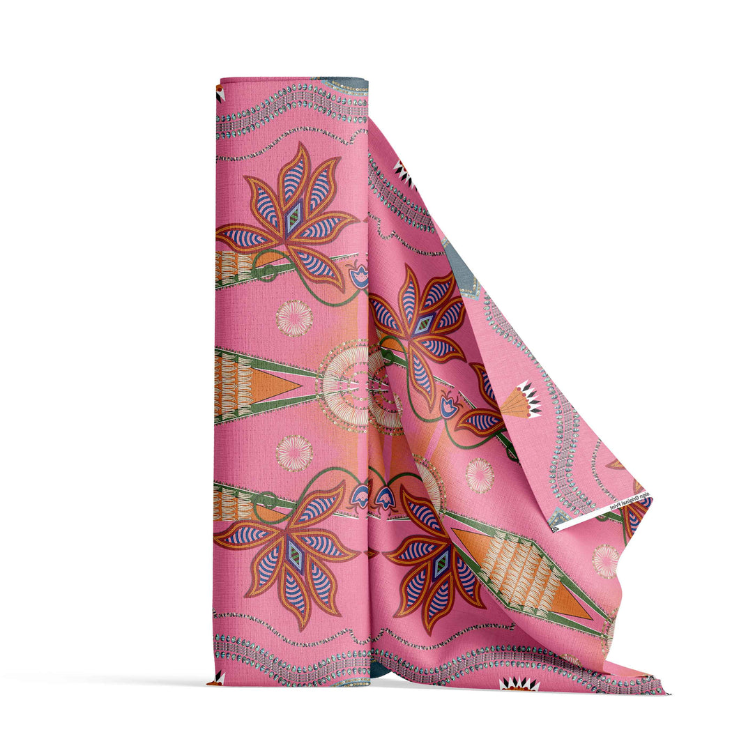 Sacred Plains Pink Fabric