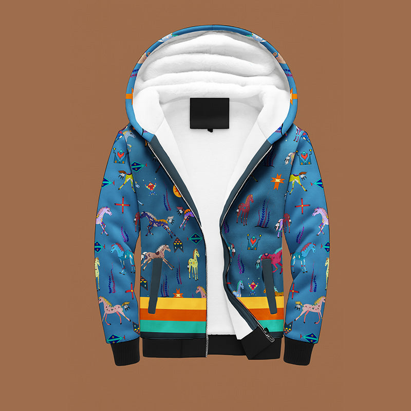 Sacred Horses Ocean Sherpa Hoodie