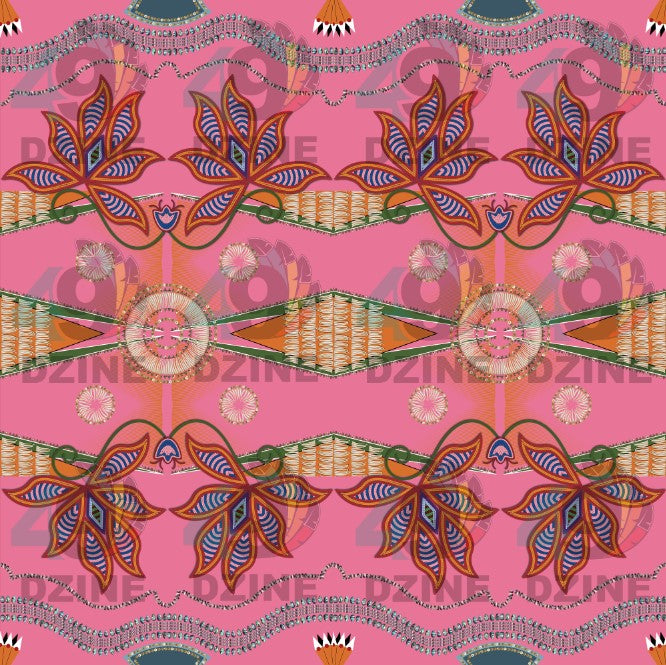 Sacred Plains Pink Fabric