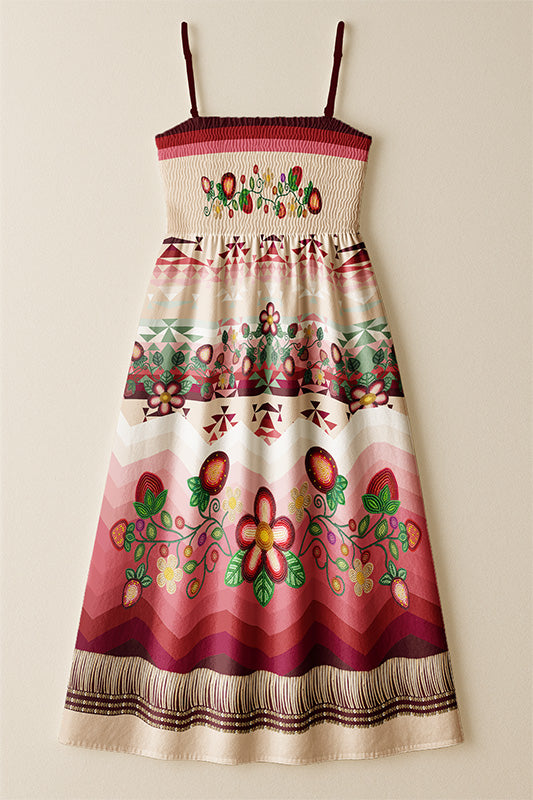 Sacred Strawberry Smock Top Dress