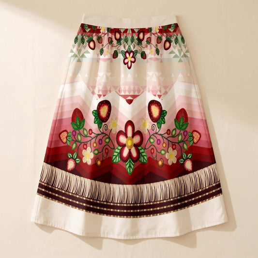 Sacred Strawberry Midi Skirt