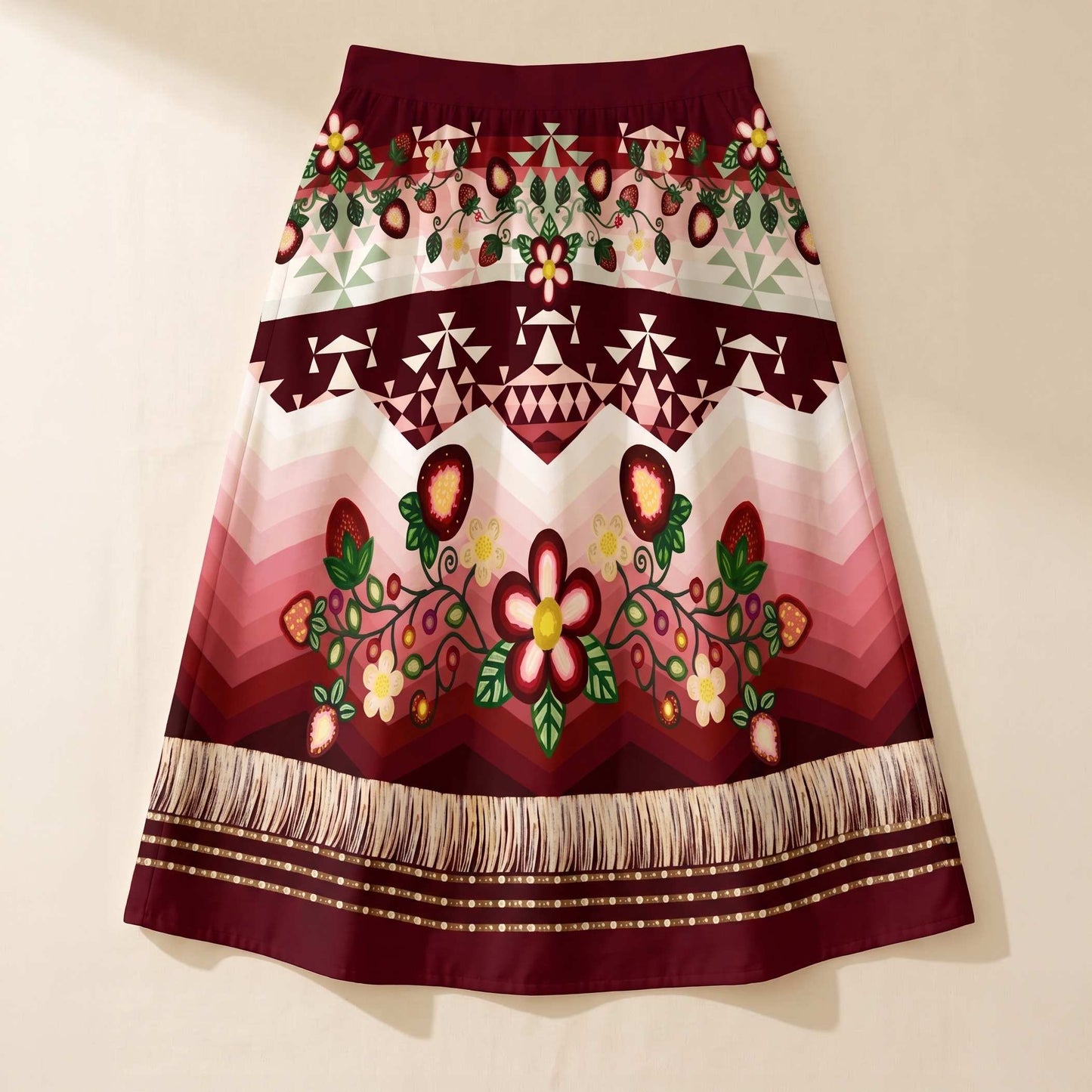 Sacred Strawberry Midi Skirt