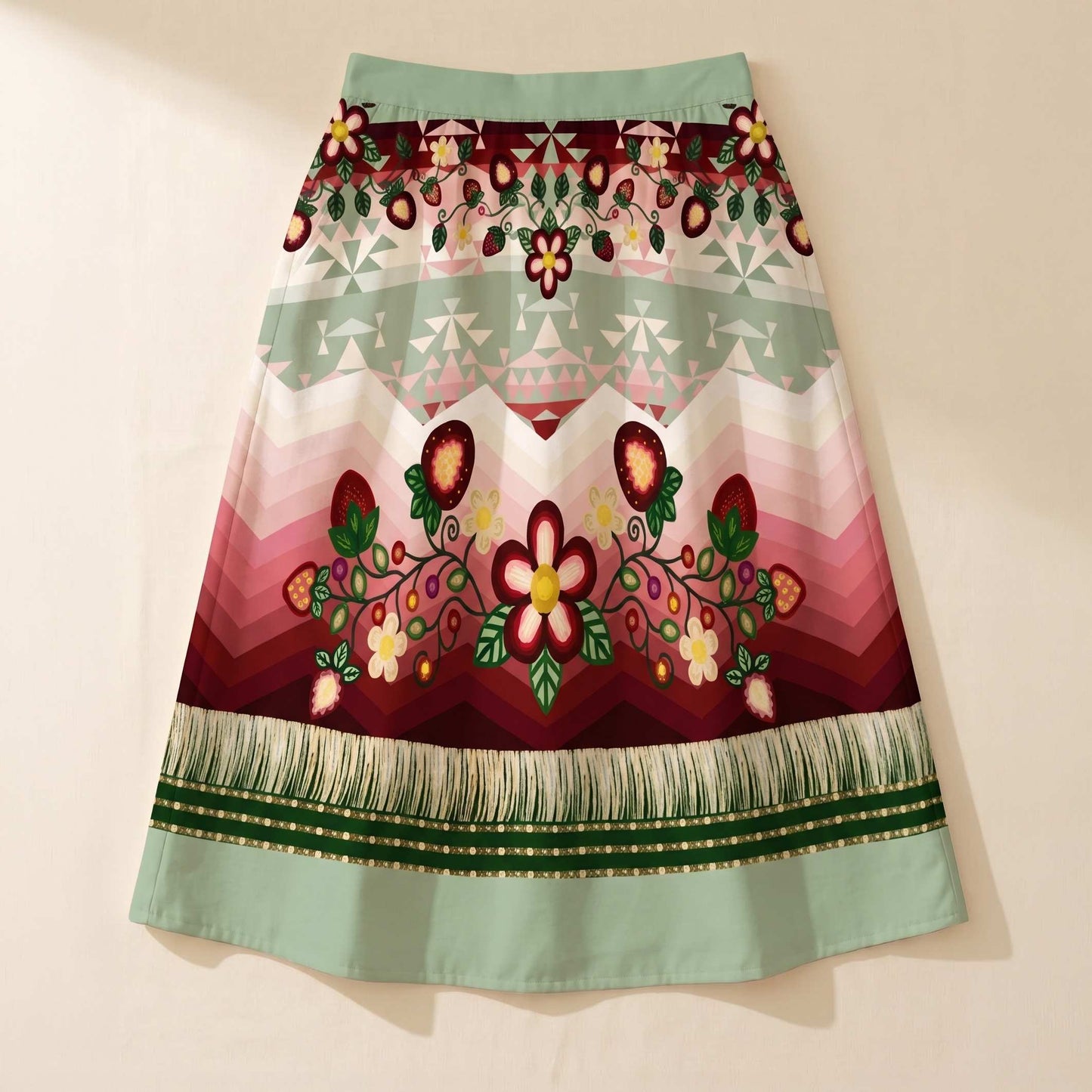 Sacred Strawberry Midi Skirt