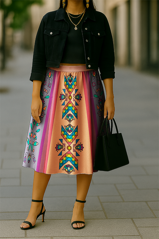 Sister Arrows Pastel Luxe Midi Skirt