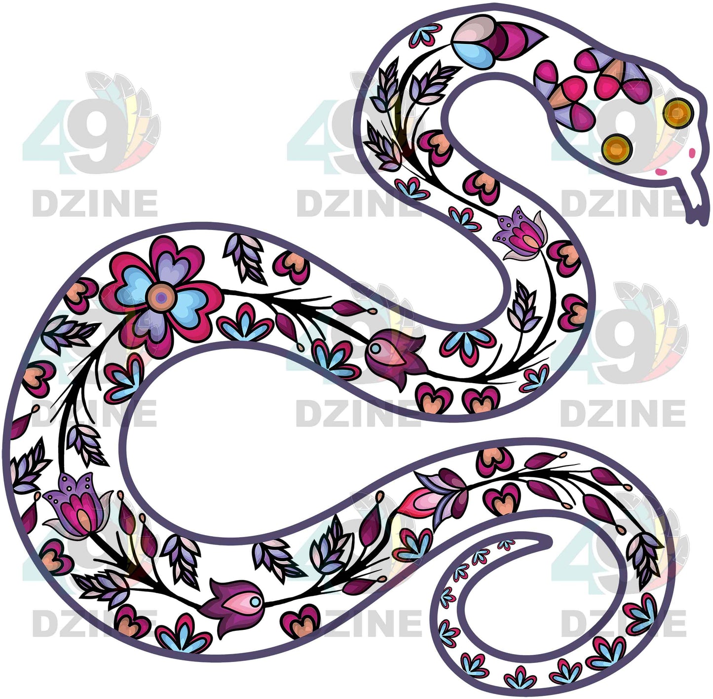 Floral Snake Motif