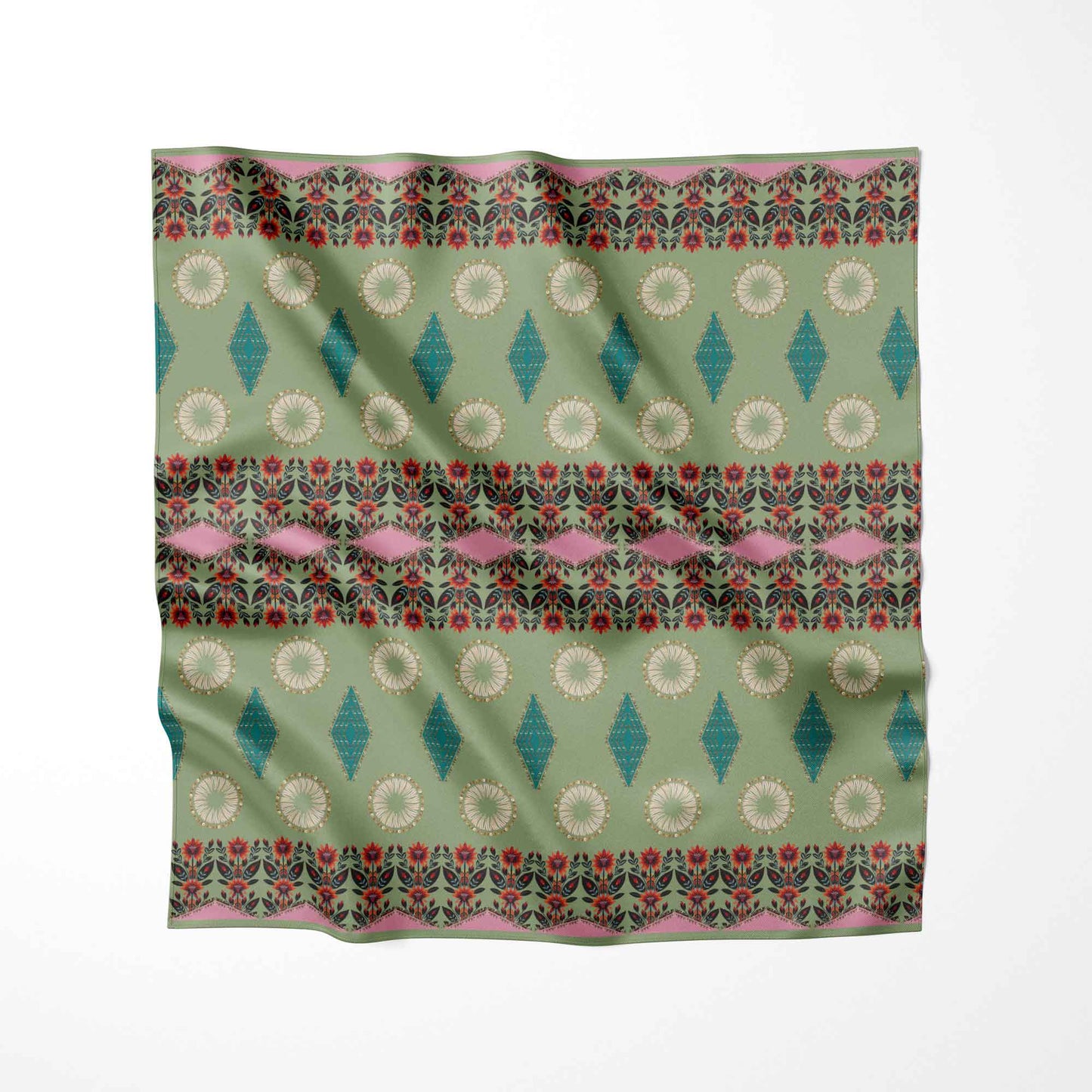 Spring Deco Sage Fabric