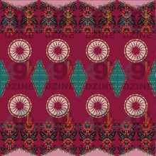 Load image into Gallery viewer, Spring Deco Maroon Fabric
