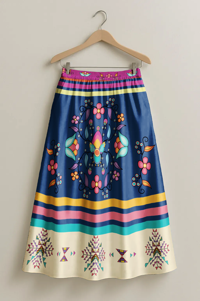 Starwoven Garden Blue Skirt