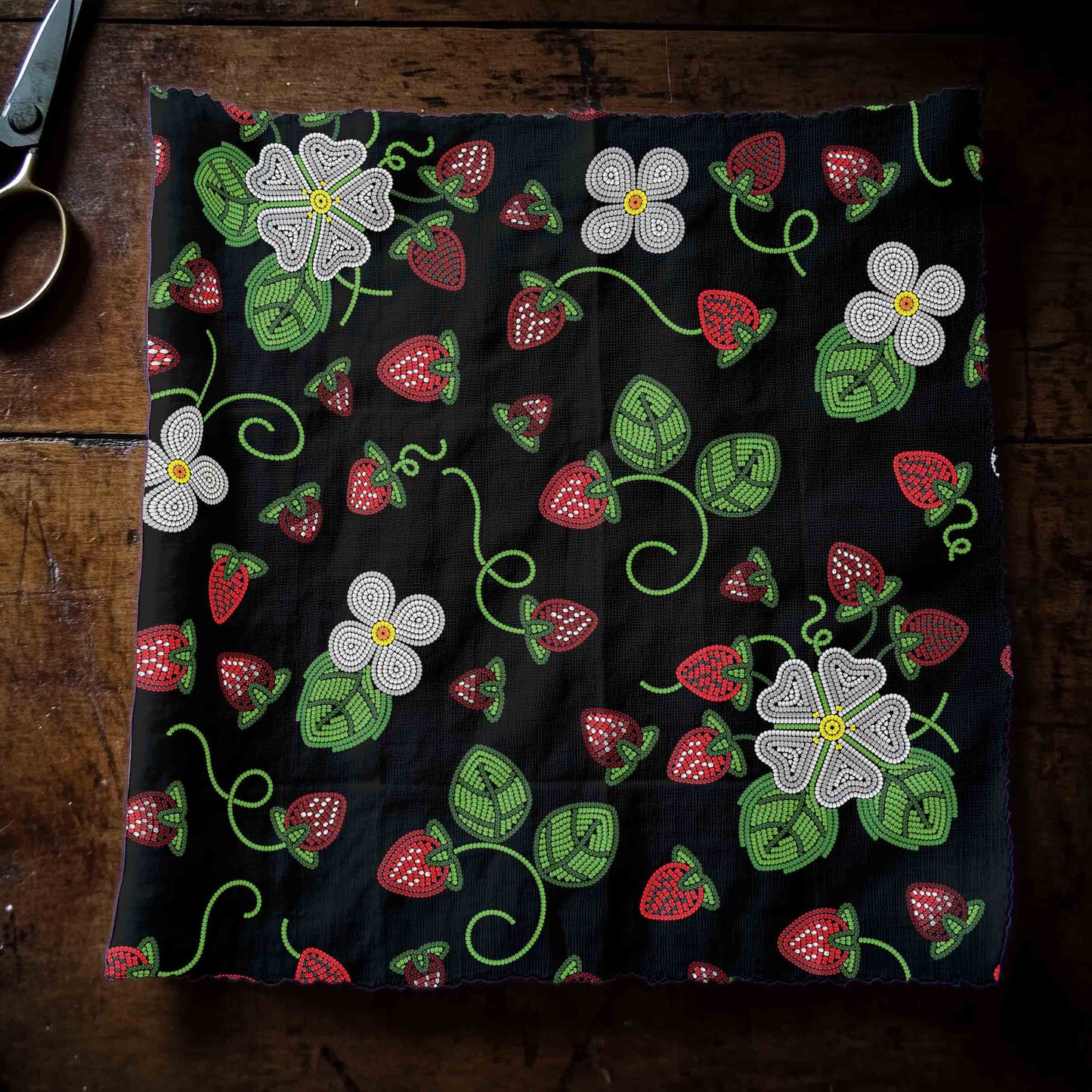 Strawberry Dreams Midnight Fabric