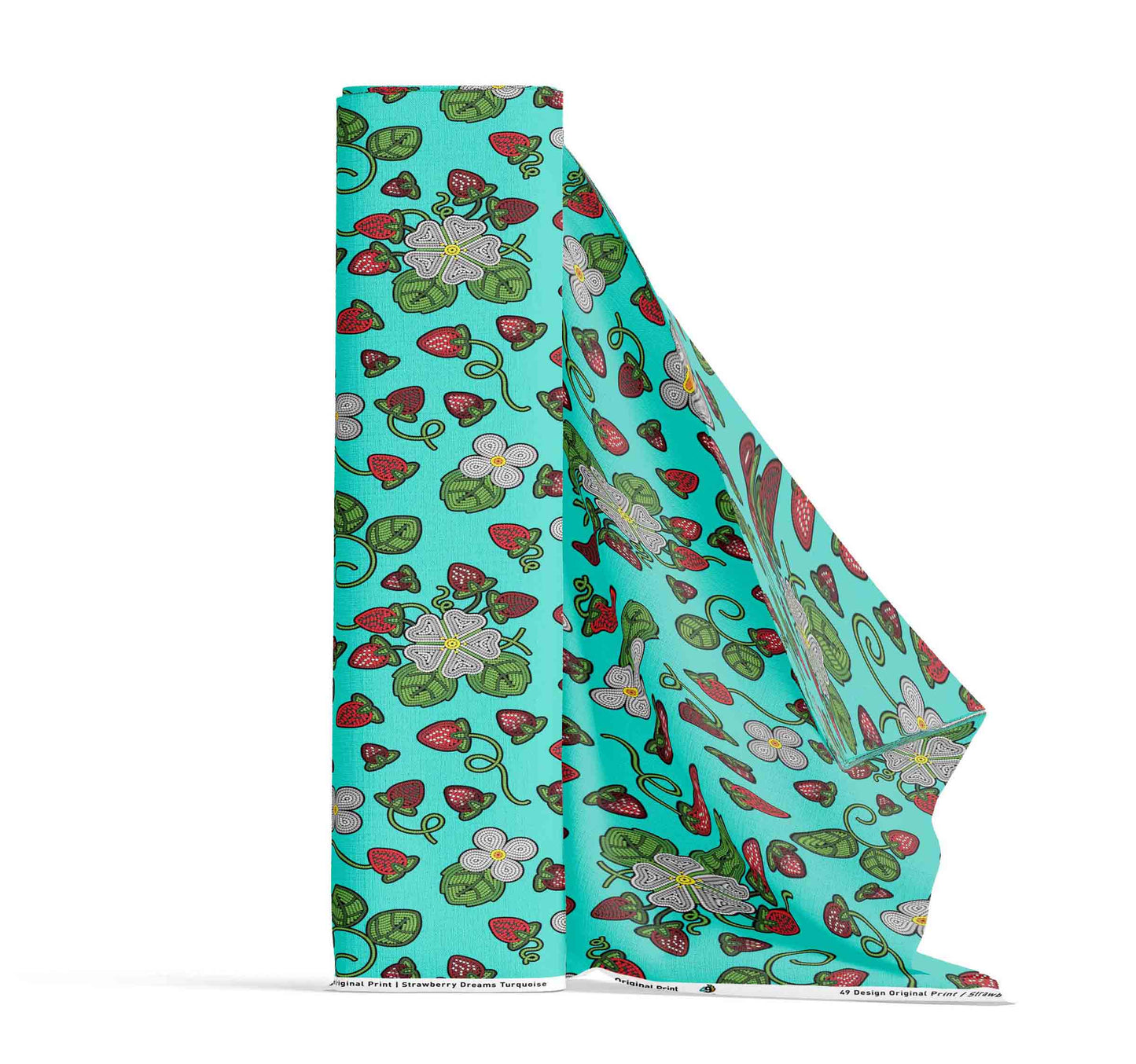 Strawberry Dreams Turquoise Fabric