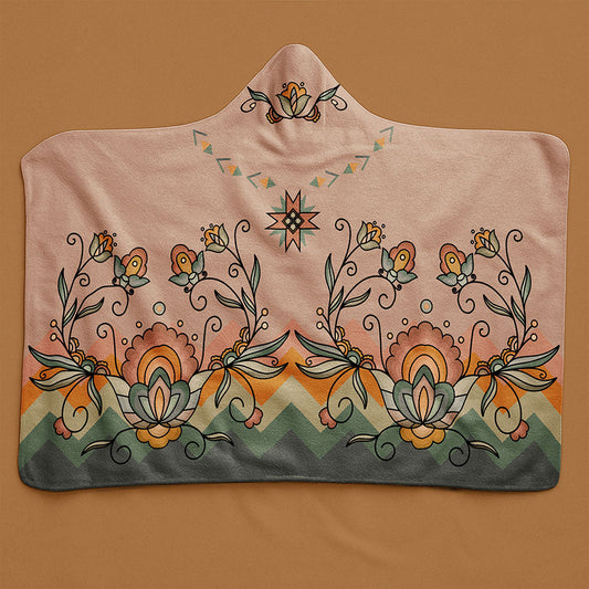 Falling Leaf Rising Bloom Hooded Blanket