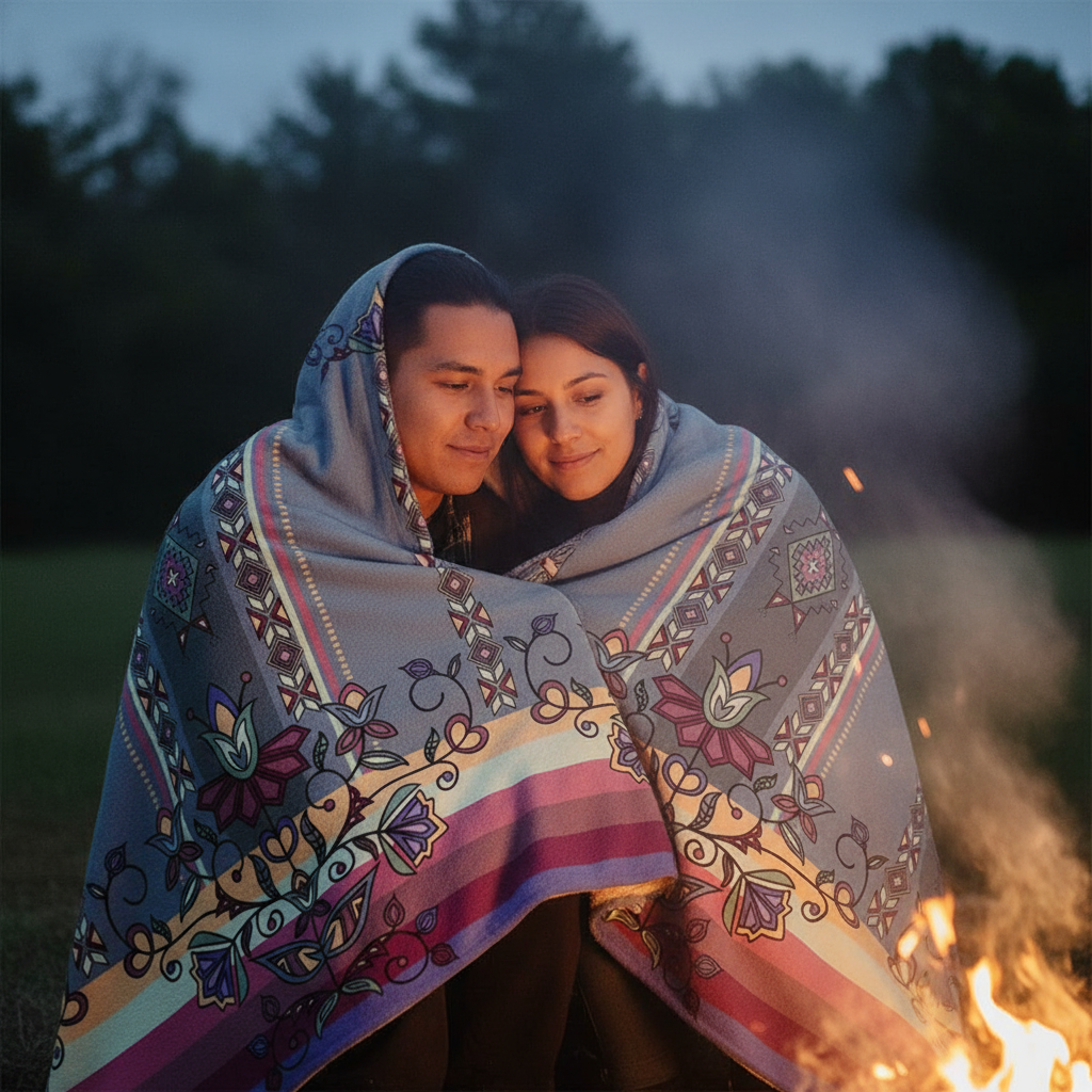 Moonlit Frost Hooded Blanket