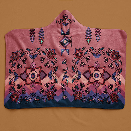 Frost Flower Circle Hooded Blanket