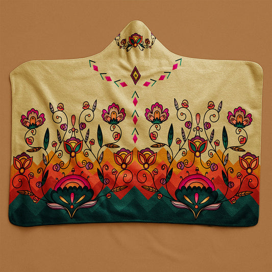 Maple Shine Ribbon Rose Hooded Blanket