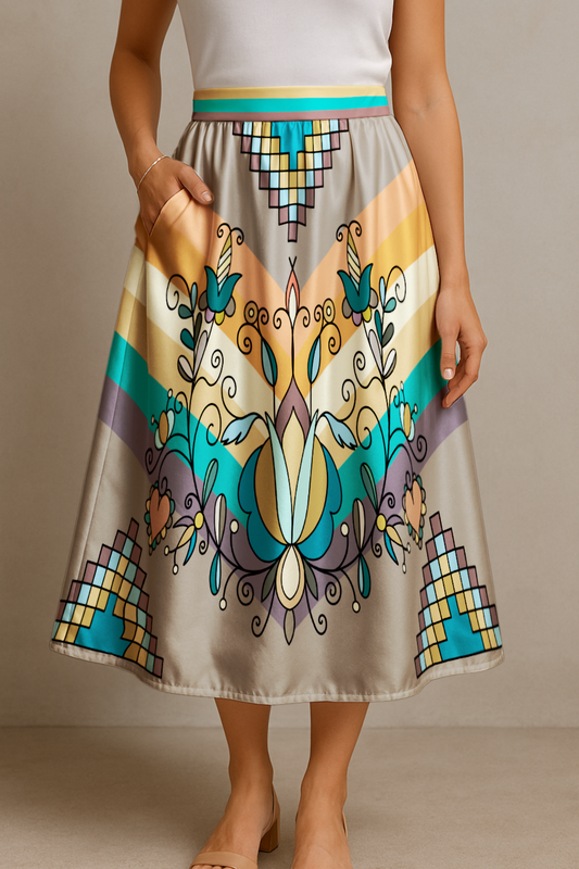 Sweetgrass Bloom Midi Skirt