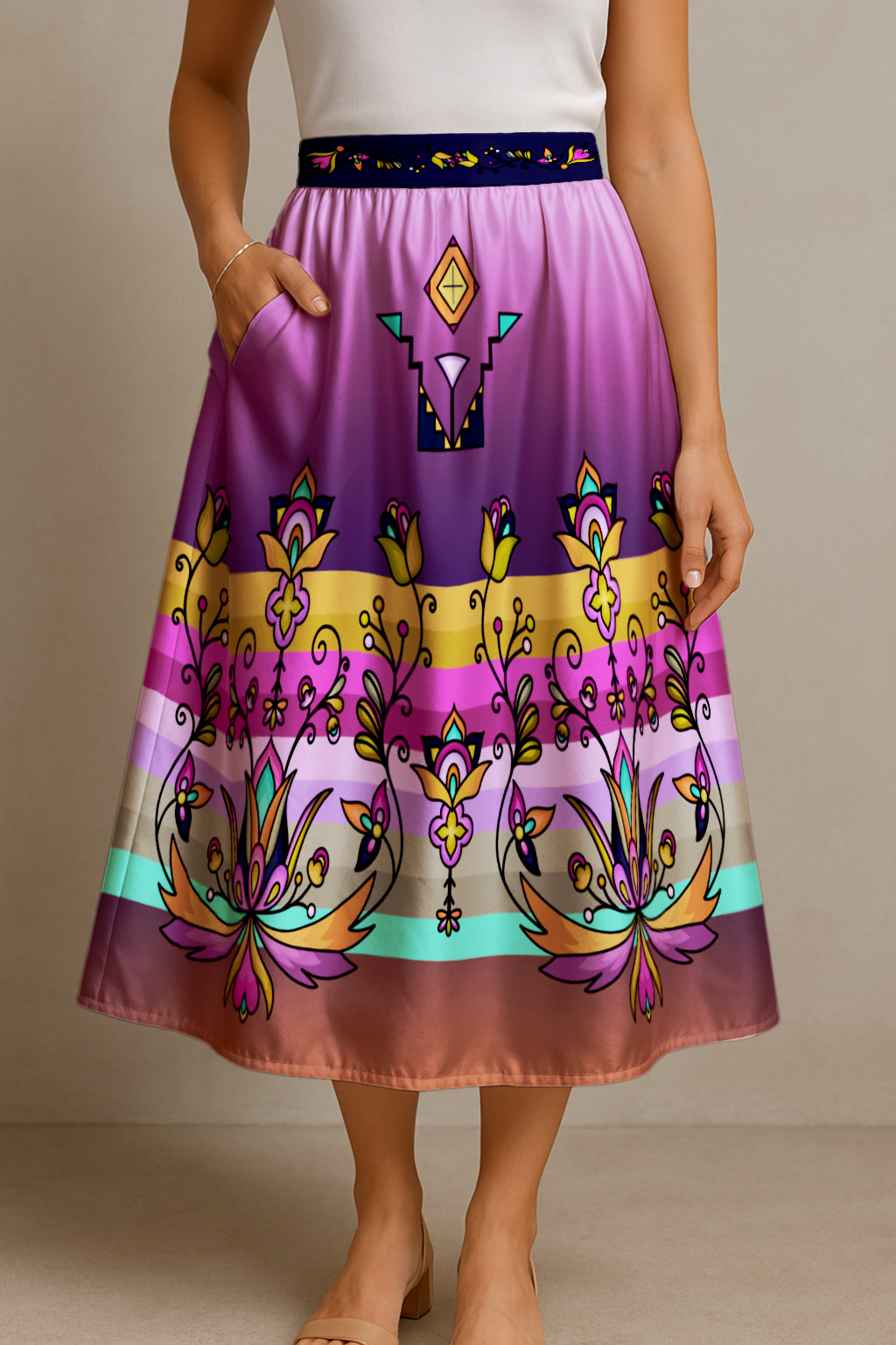 Sweetgrass Emberlight Luxe Midi Skirt