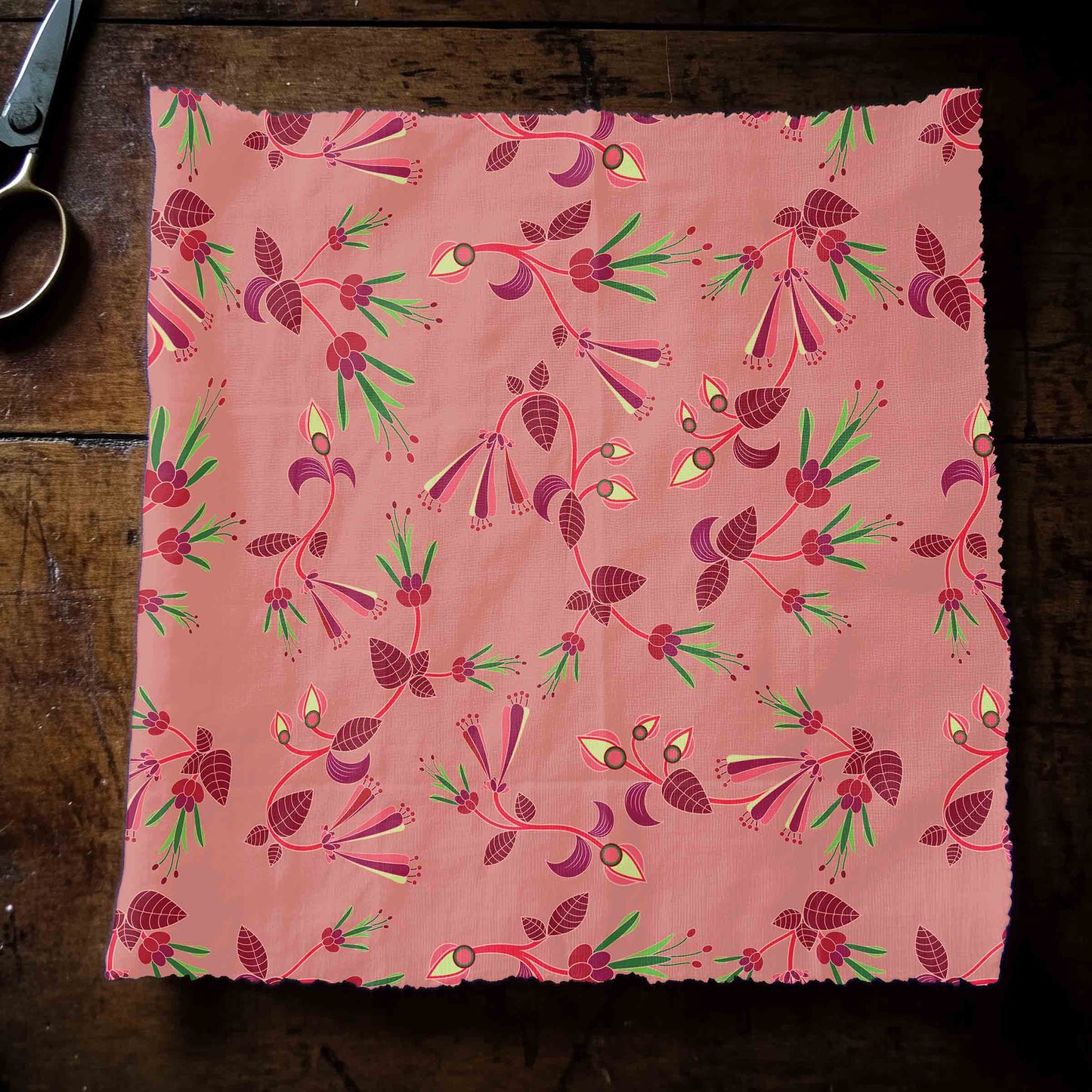 Swift Floral Peach Rouge Remix Fabric