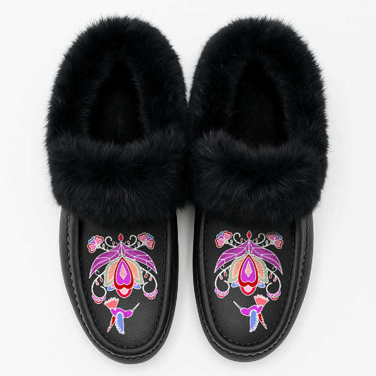 Frosted Leaf Spirit Fur Moccasin