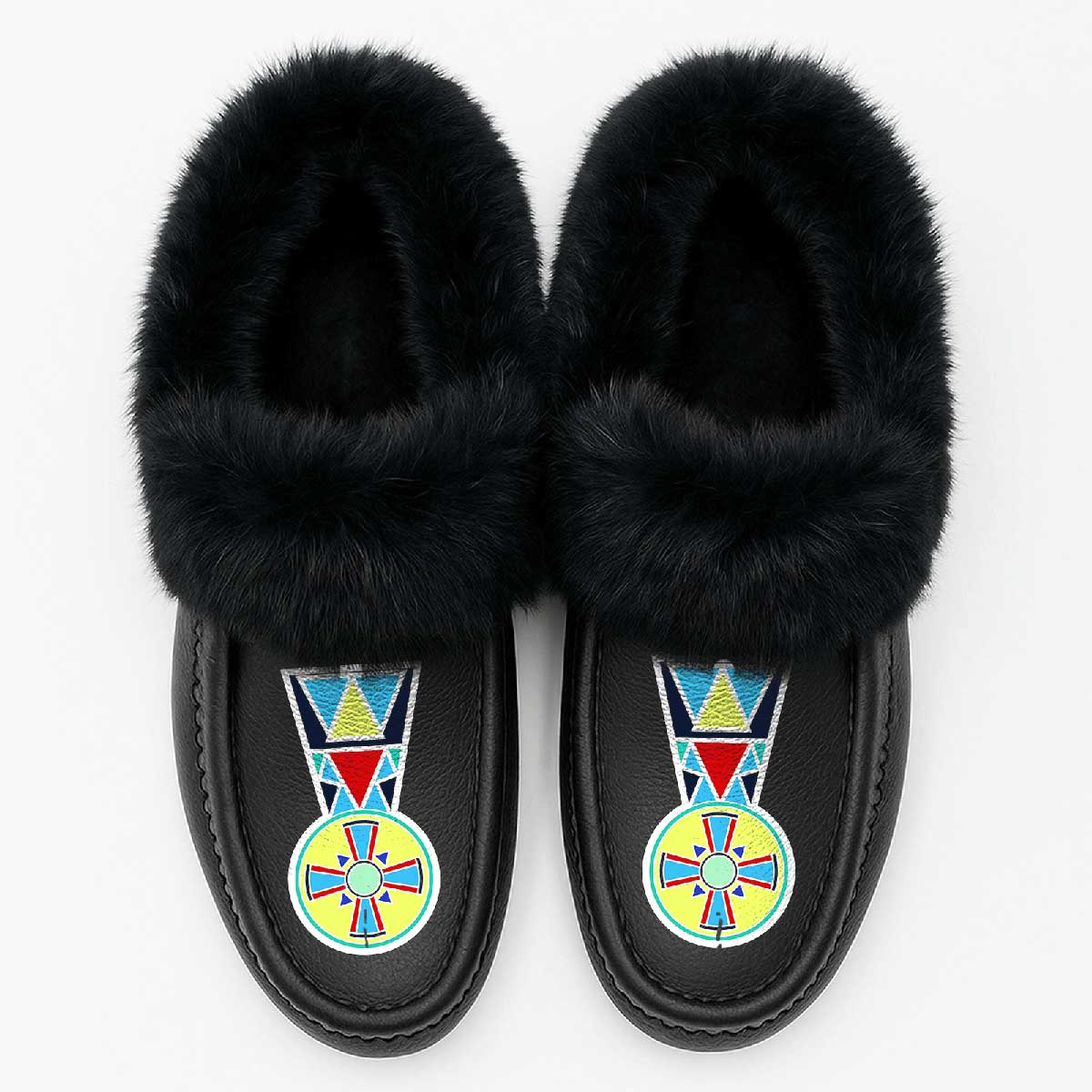 Firewheel Emblem Fur Moccasin