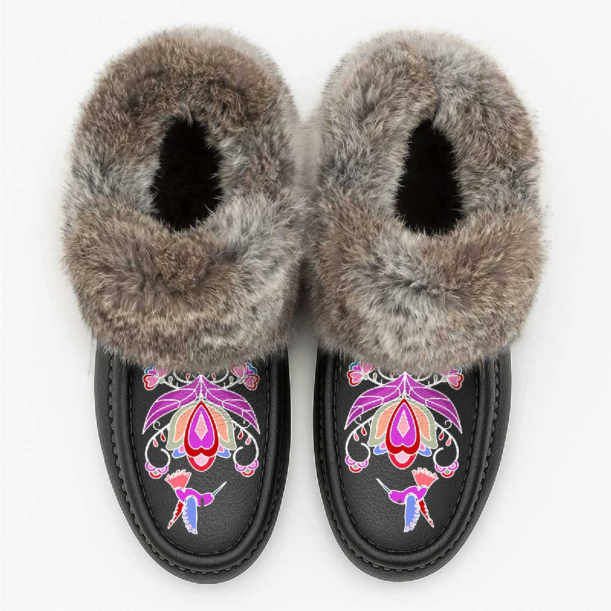 Frosted Leaf Spirit Fur Moccasin