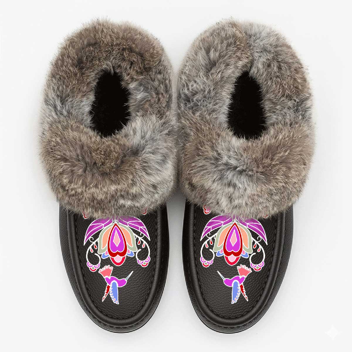 Frosted Leaf Spirit Fur Moccasin