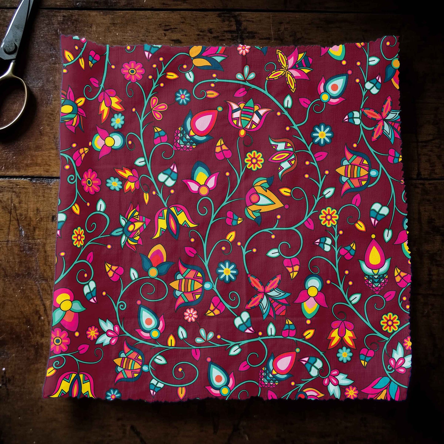 Thorny Path Cranberry Fabric