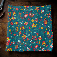 Load image into Gallery viewer, Thorny Path Teal Fabric
