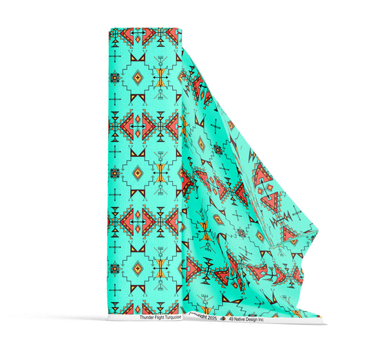 Thunder Flight Turquoise Fabric