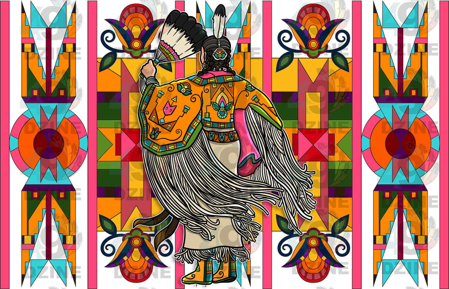 Traditional Buckskin Dancer for Hoodies