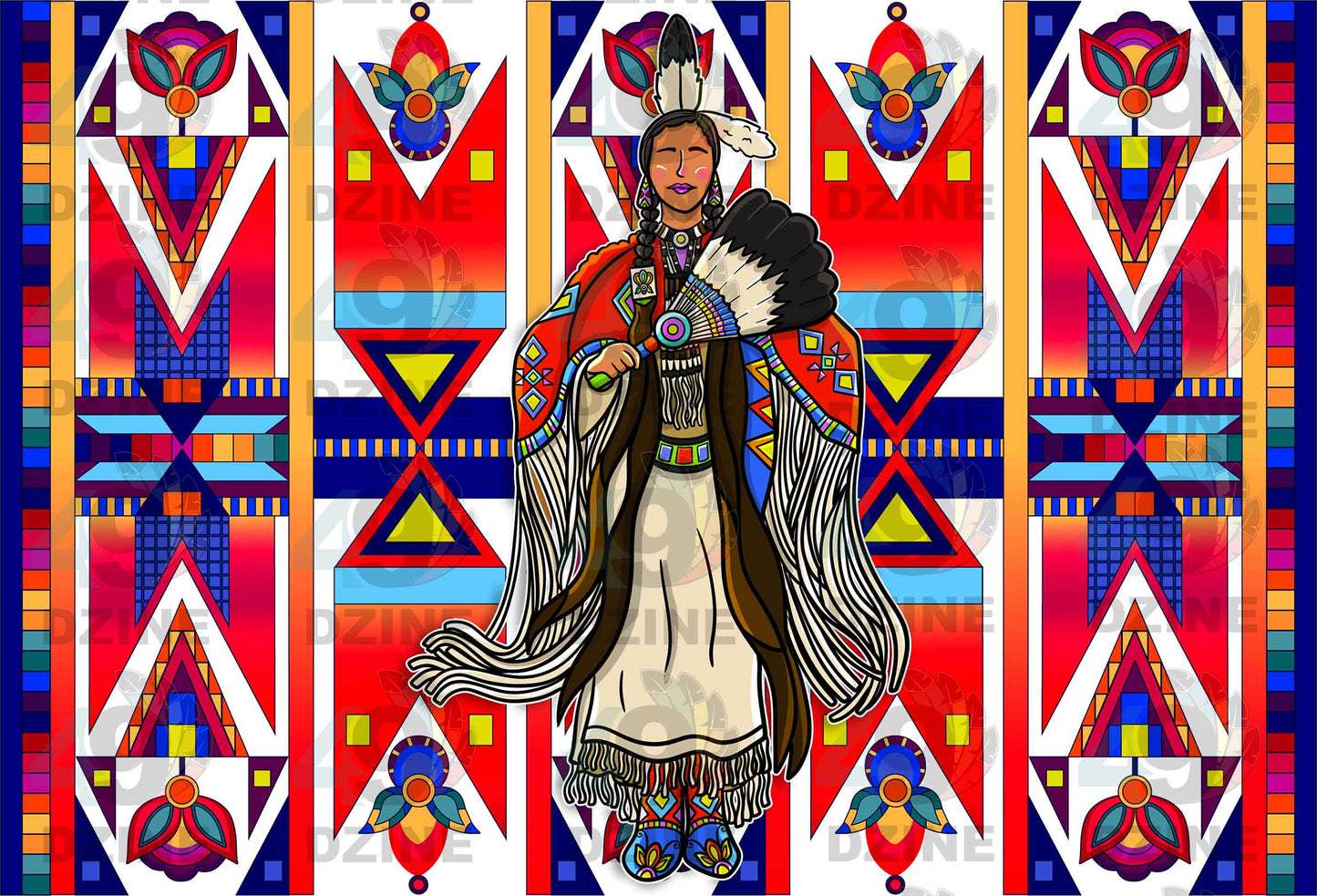 Traditional Buckskin Dancer for Hoodies