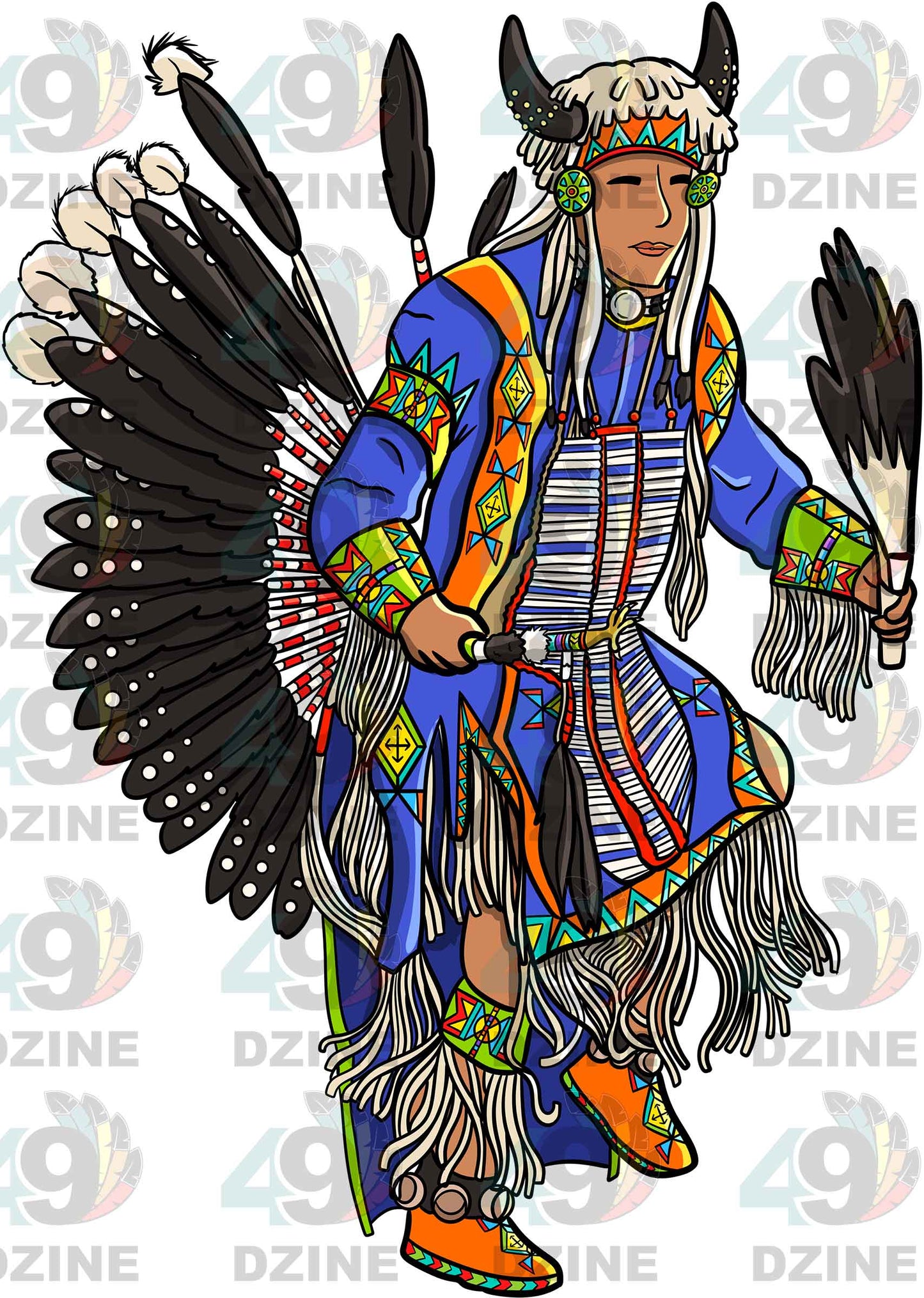 Traditional Powwow Man Dancer