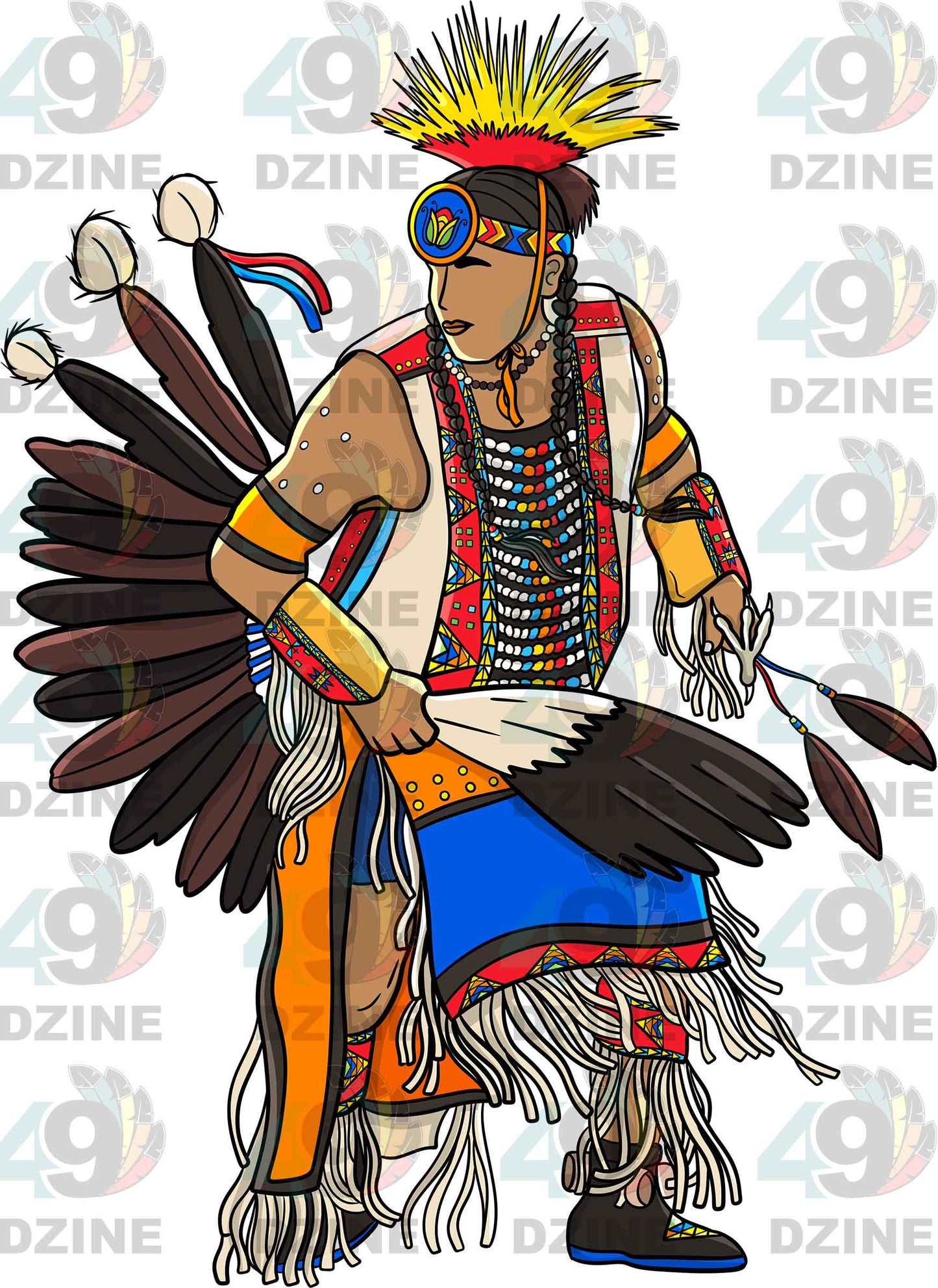 Traditional Powwow Man Dancer