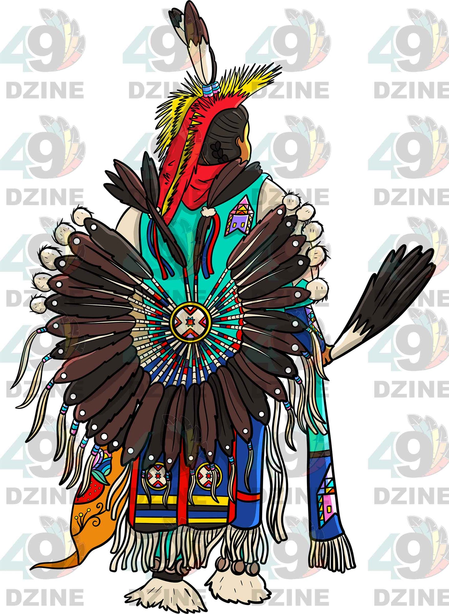 Traditional Powwow Man Dancer