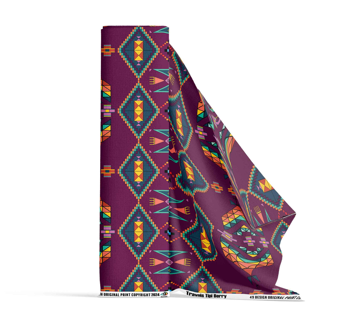 Travois Tipi Berry Fabric