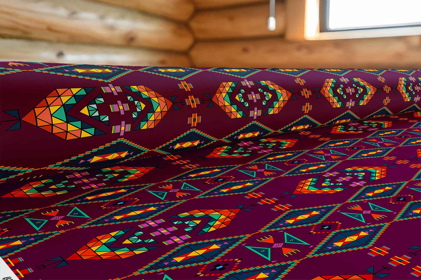 Travois Tipi Berry Fabric