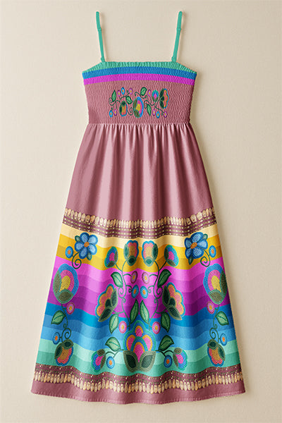 Turquoise Sunbeam Smock Top Dress