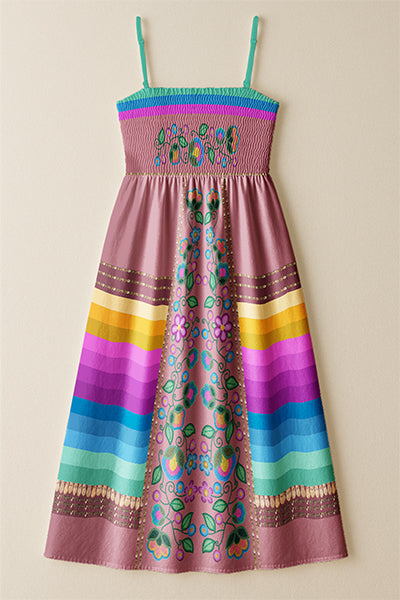 Turquoise Sunbeam Pink 2 Smock Top Dress