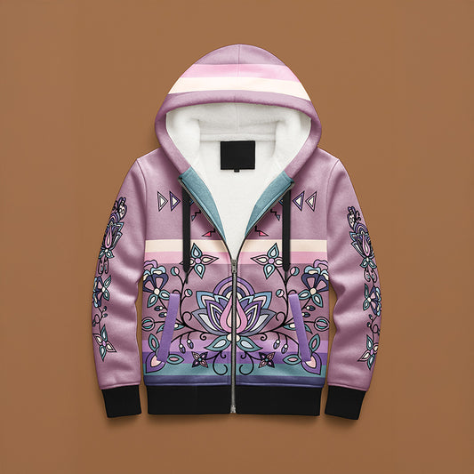 Snow Petal Spirit Women's Sherpa Hoodie