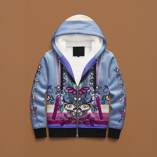 Moonlit Frost Women's Sherpa Hoodie