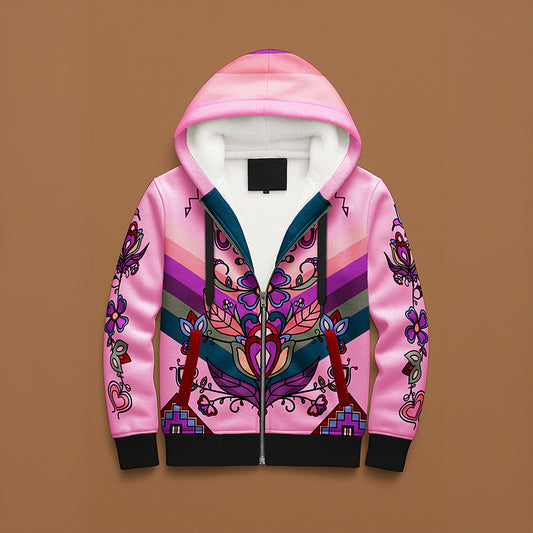 Frosted Leaf Spirit Women's Sherpa Hoodie