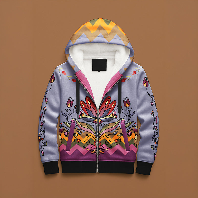 Red Willow Whispers Women's Sherpa Hoodie