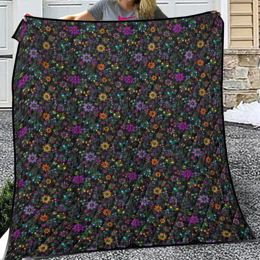 Prairie Paintbrush Black Lightweight Quilt