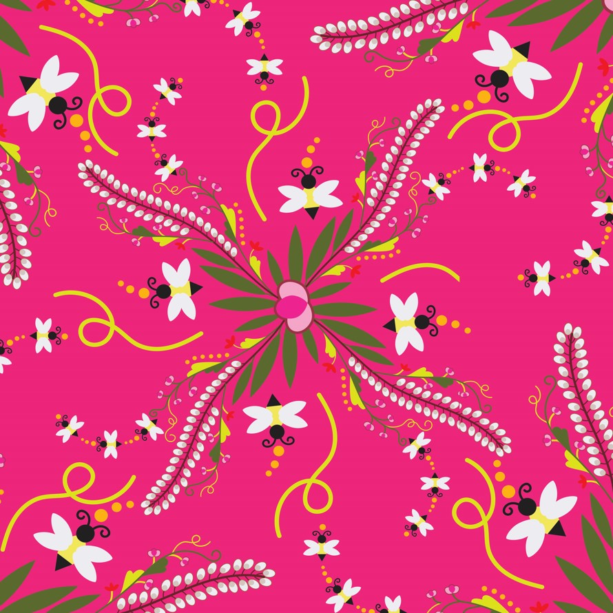 Willow Bee Bubblegum Fabric