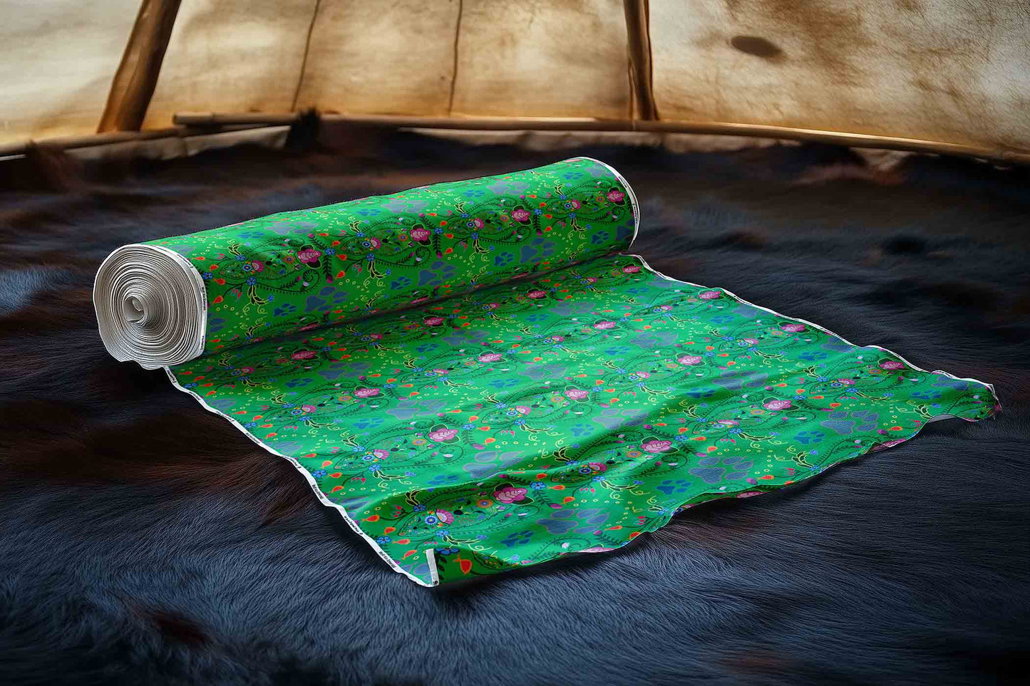 Wolf Kin Emerald Fabric