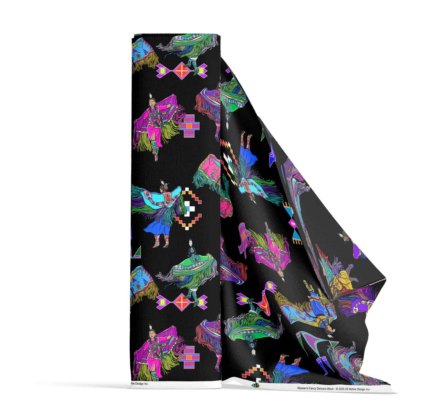 Women's Fancy Dancers Black Large Fabric