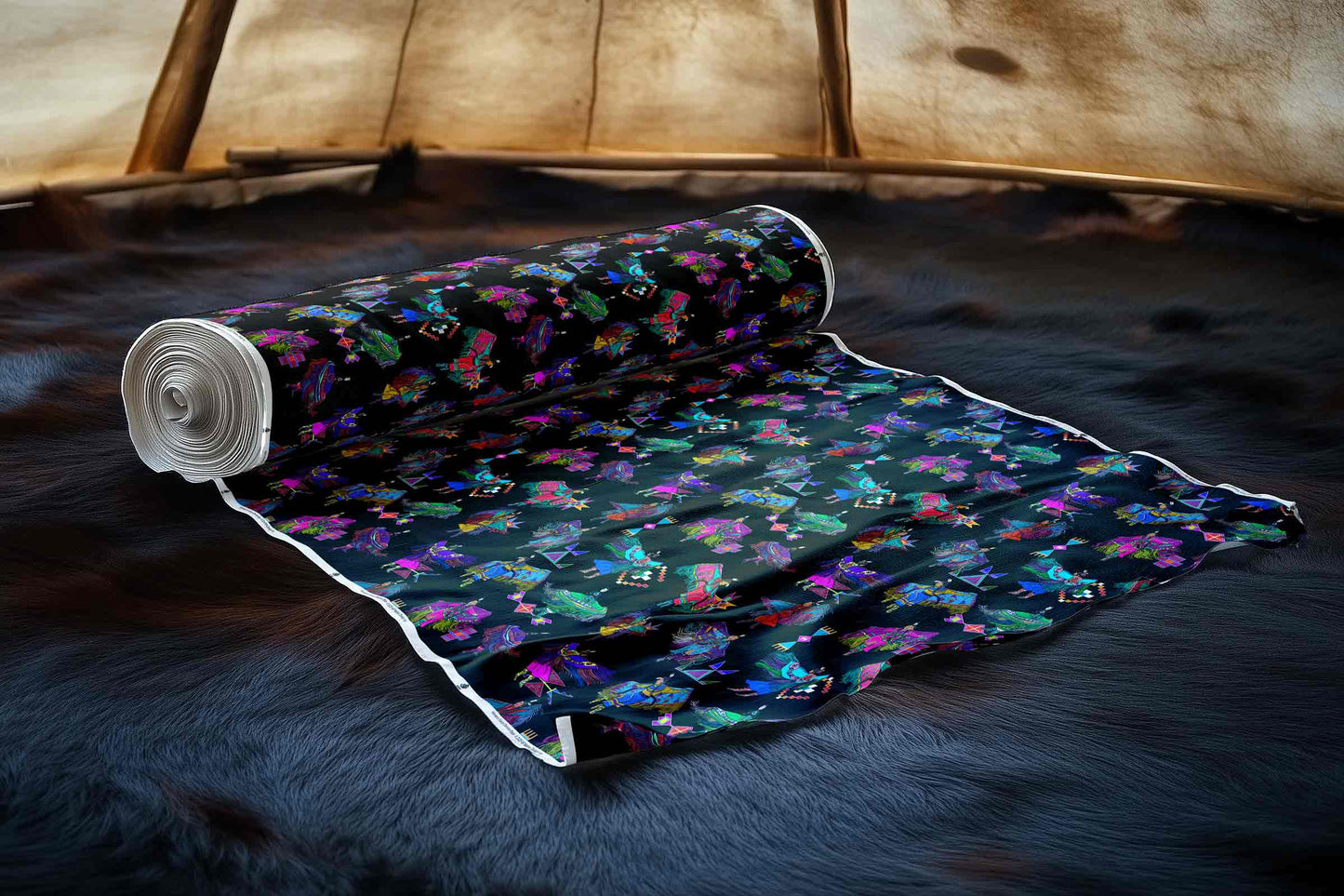 Women's Fancy Dancers Black Large Fabric