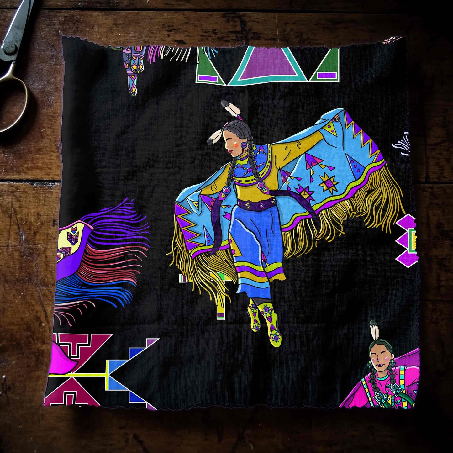 Women's Fancy Dancers Black Large Fabric